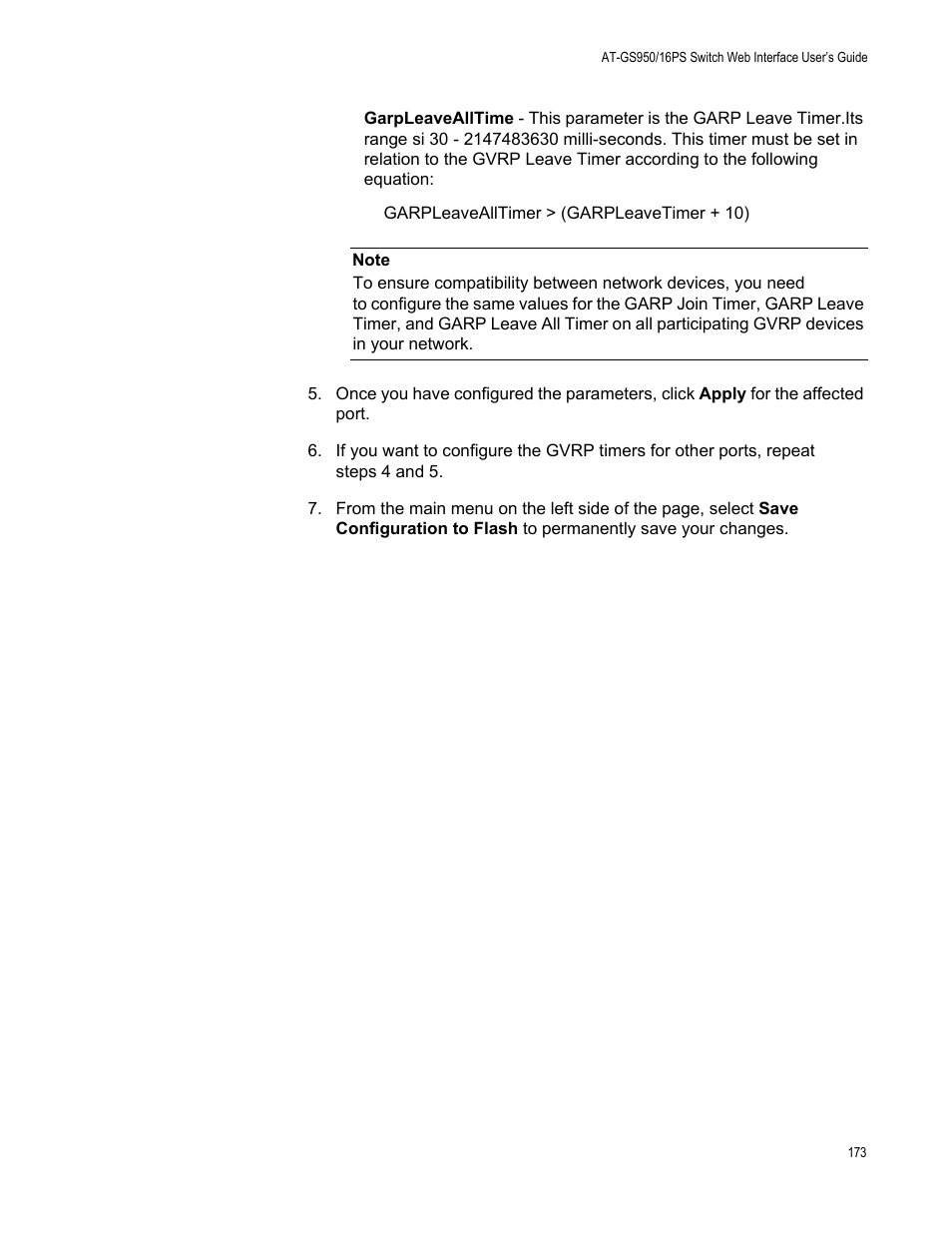 Allied Telesis AT-GS950/16PS User Manual | Page 173 / 386