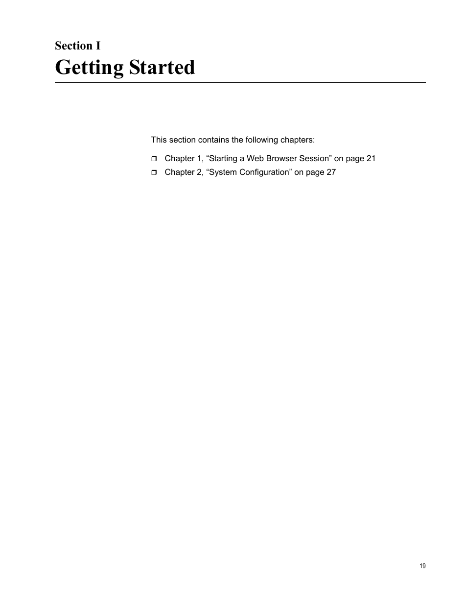 Section i, Getting started | Allied Telesis AT-GS950/16PS User Manual | Page 19 / 386