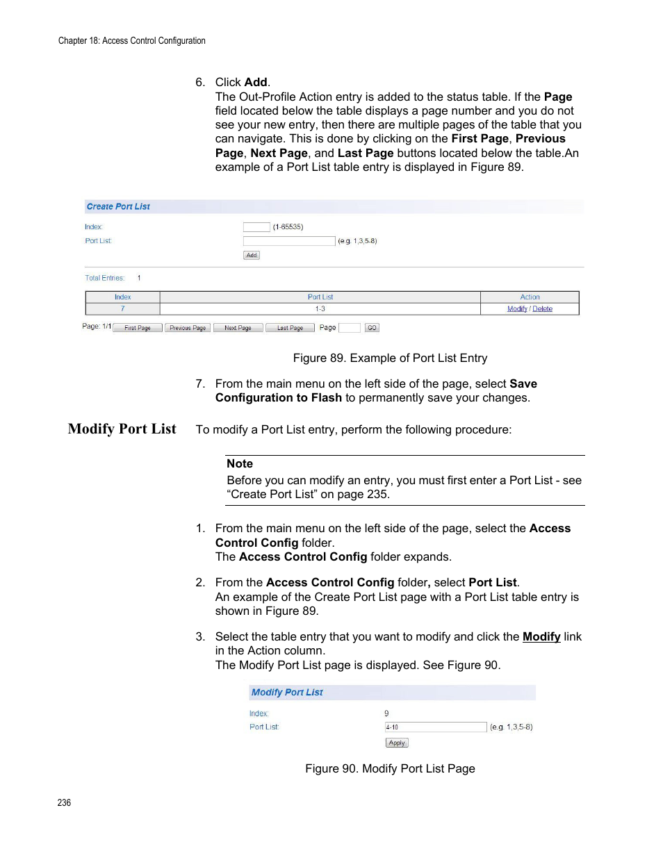 Modify port list | Allied Telesis AT-GS950/16PS User Manual | Page 236 / 386