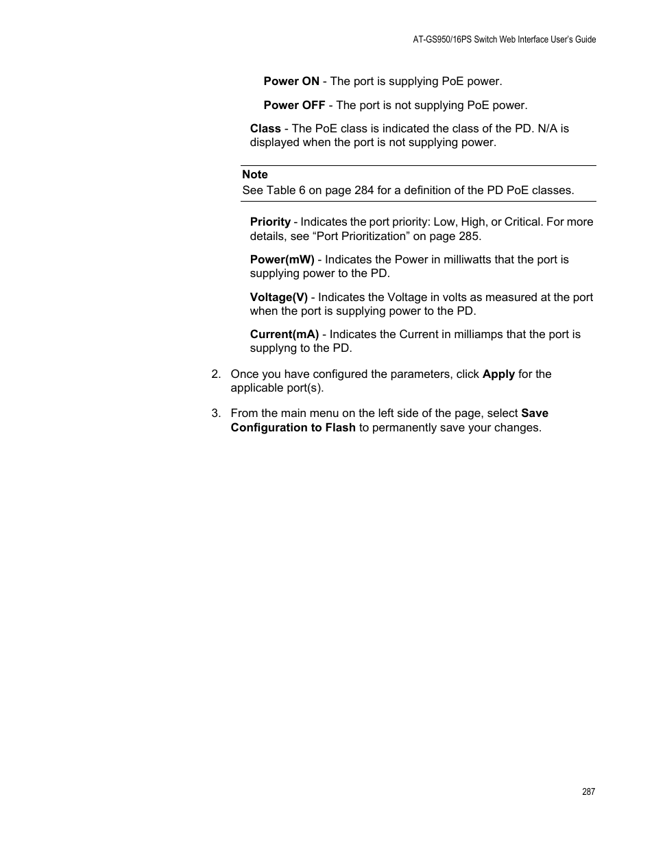 Allied Telesis AT-GS950/16PS User Manual | Page 287 / 386