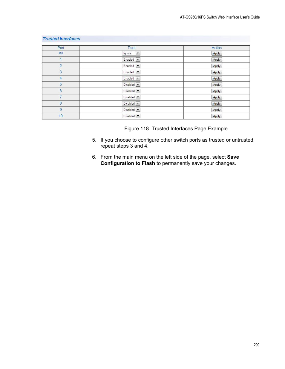 Allied Telesis AT-GS950/16PS User Manual | Page 299 / 386