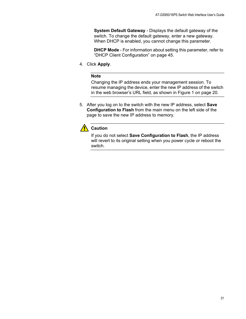 Allied Telesis AT-GS950/16PS User Manual | Page 31 / 386