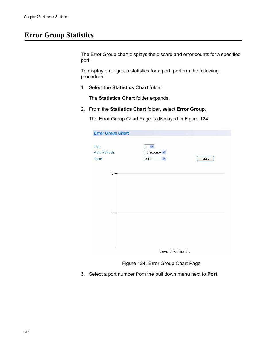 Error group statistics | Allied Telesis AT-GS950/16PS User Manual | Page 316 / 386