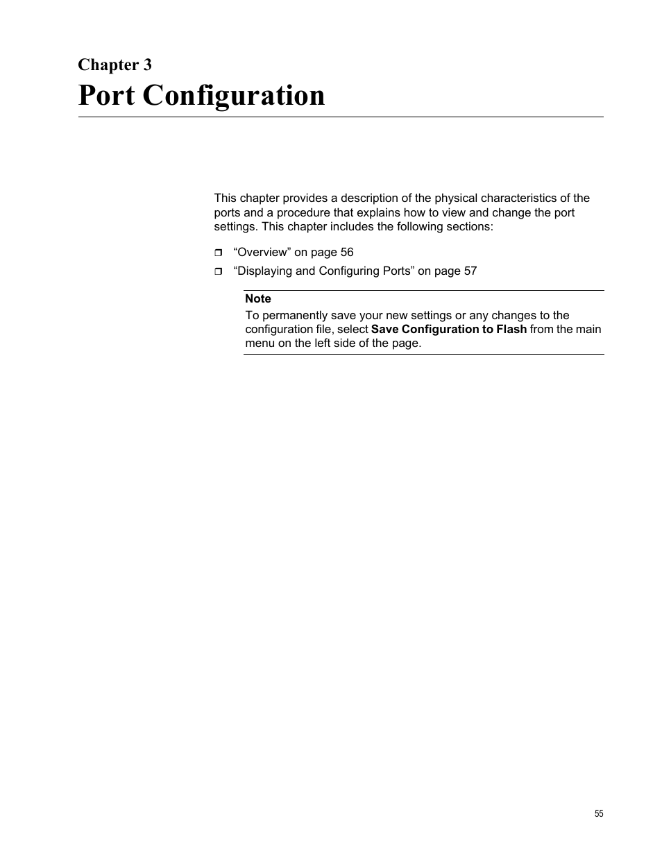 Chapter 3, Port configuration, Chapte | Allied Telesis AT-GS950/16PS User Manual | Page 55 / 386