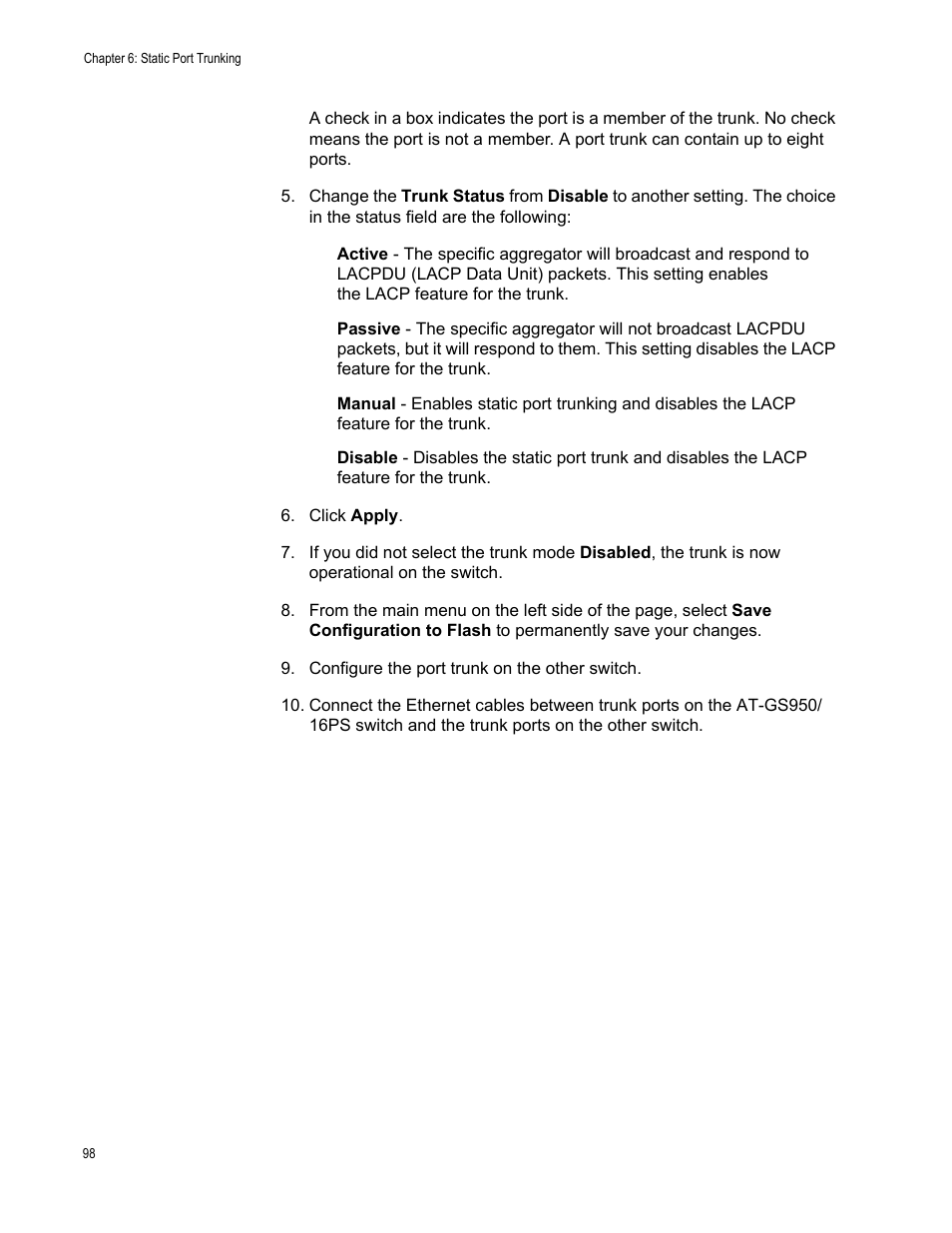 Allied Telesis AT-GS950/16PS User Manual | Page 98 / 386