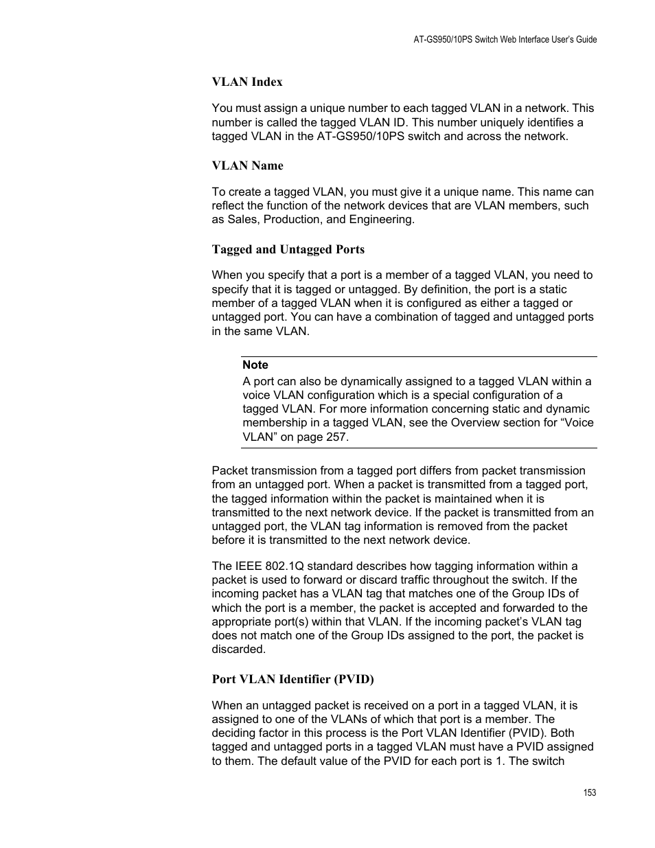 Allied Telesis AT-GS950/10PS User Manual | Page 153 / 386