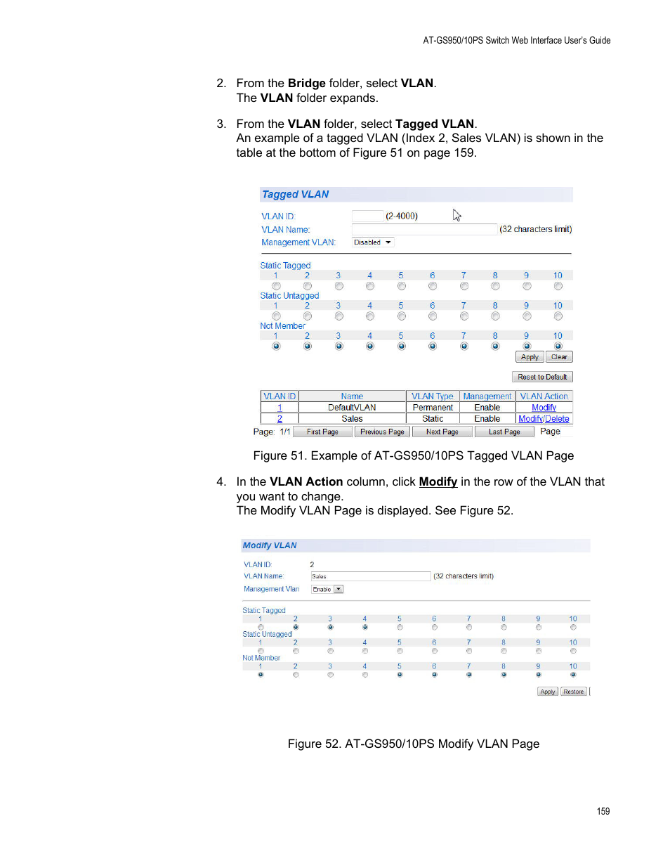 Allied Telesis AT-GS950/10PS User Manual | Page 159 / 386