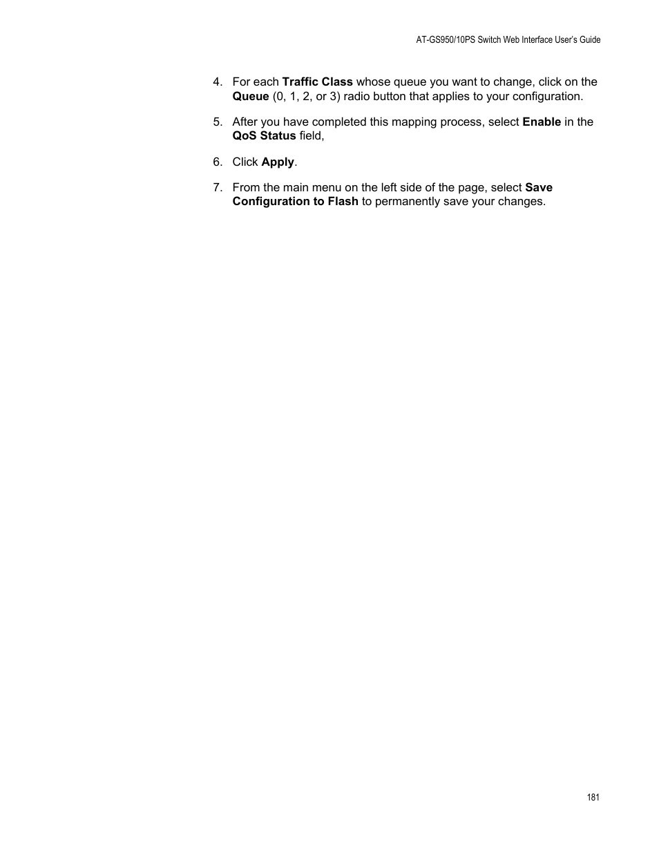 Allied Telesis AT-GS950/10PS User Manual | Page 181 / 386