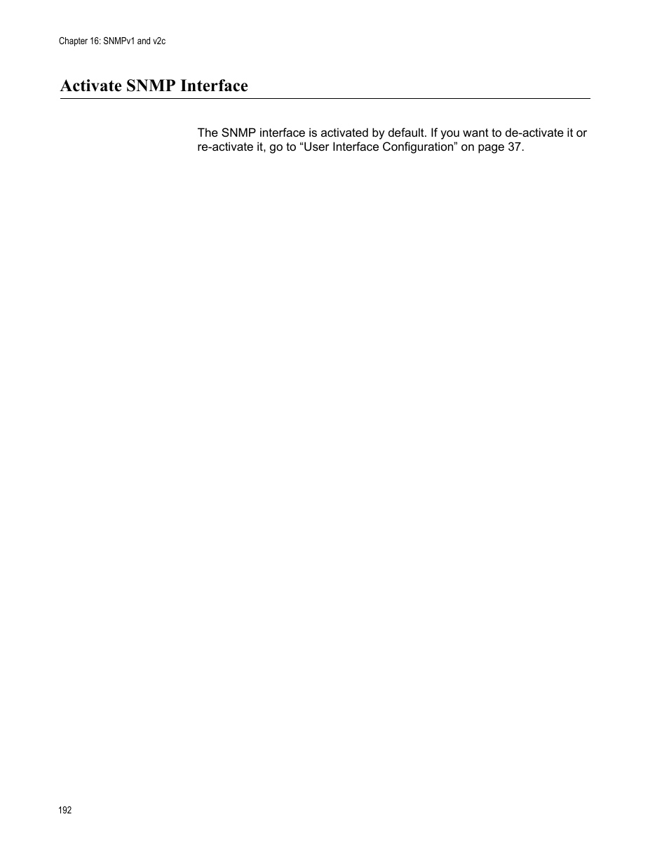 Activate snmp interface | Allied Telesis AT-GS950/10PS User Manual | Page 192 / 386