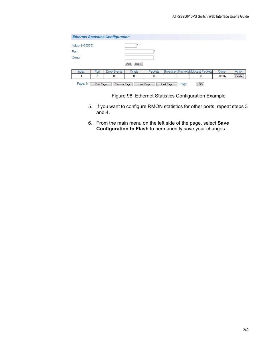 Allied Telesis AT-GS950/10PS User Manual | Page 249 / 386