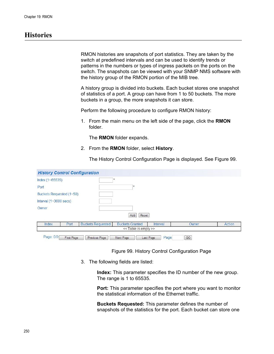 Histories | Allied Telesis AT-GS950/10PS User Manual | Page 250 / 386