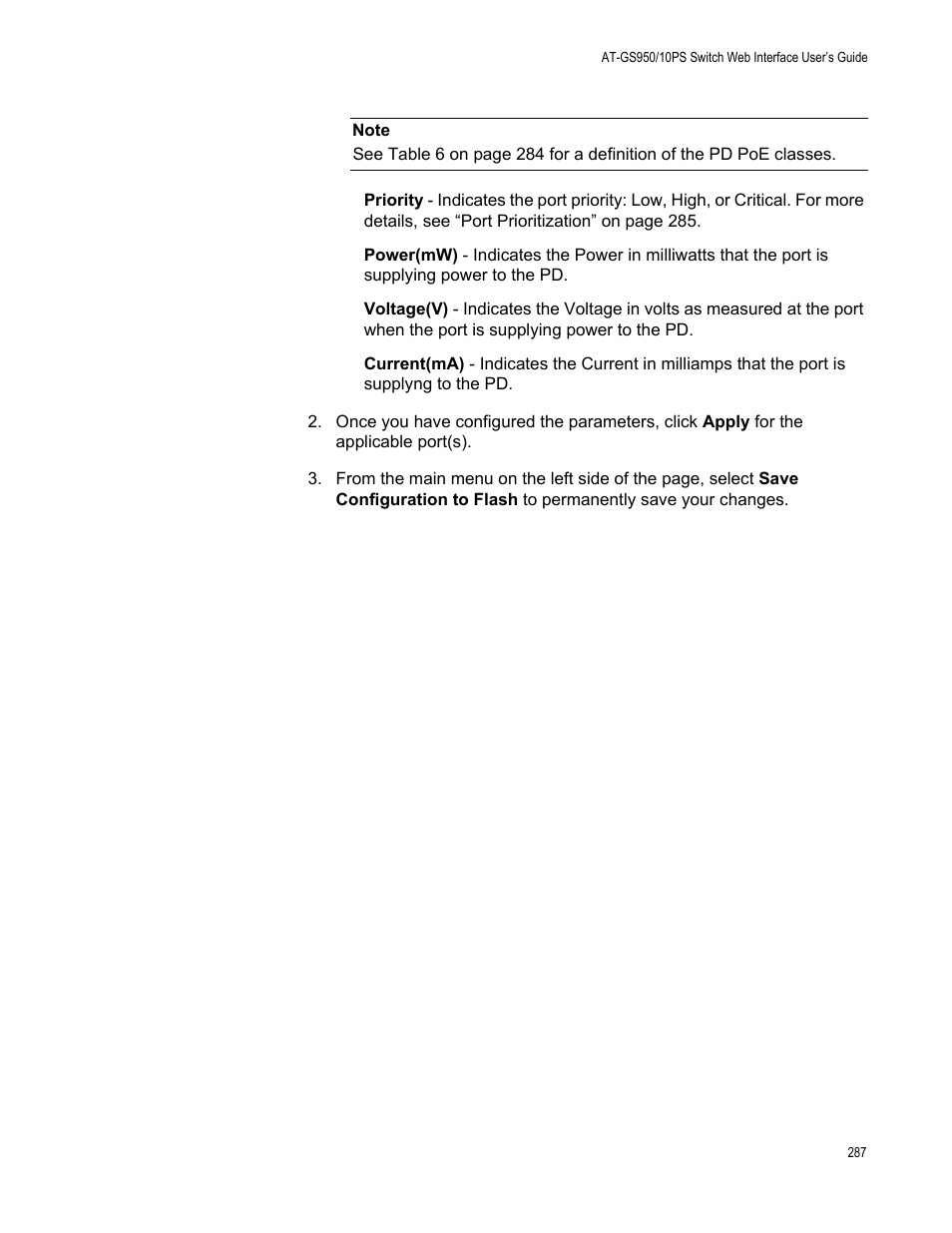 Allied Telesis AT-GS950/10PS User Manual | Page 287 / 386