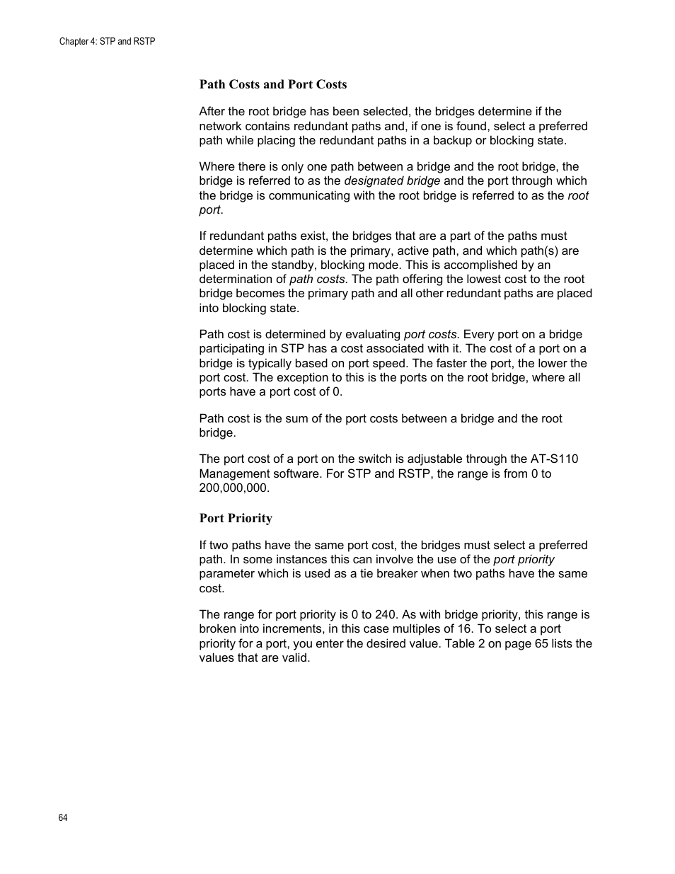 Allied Telesis AT-GS950/10PS User Manual | Page 64 / 386