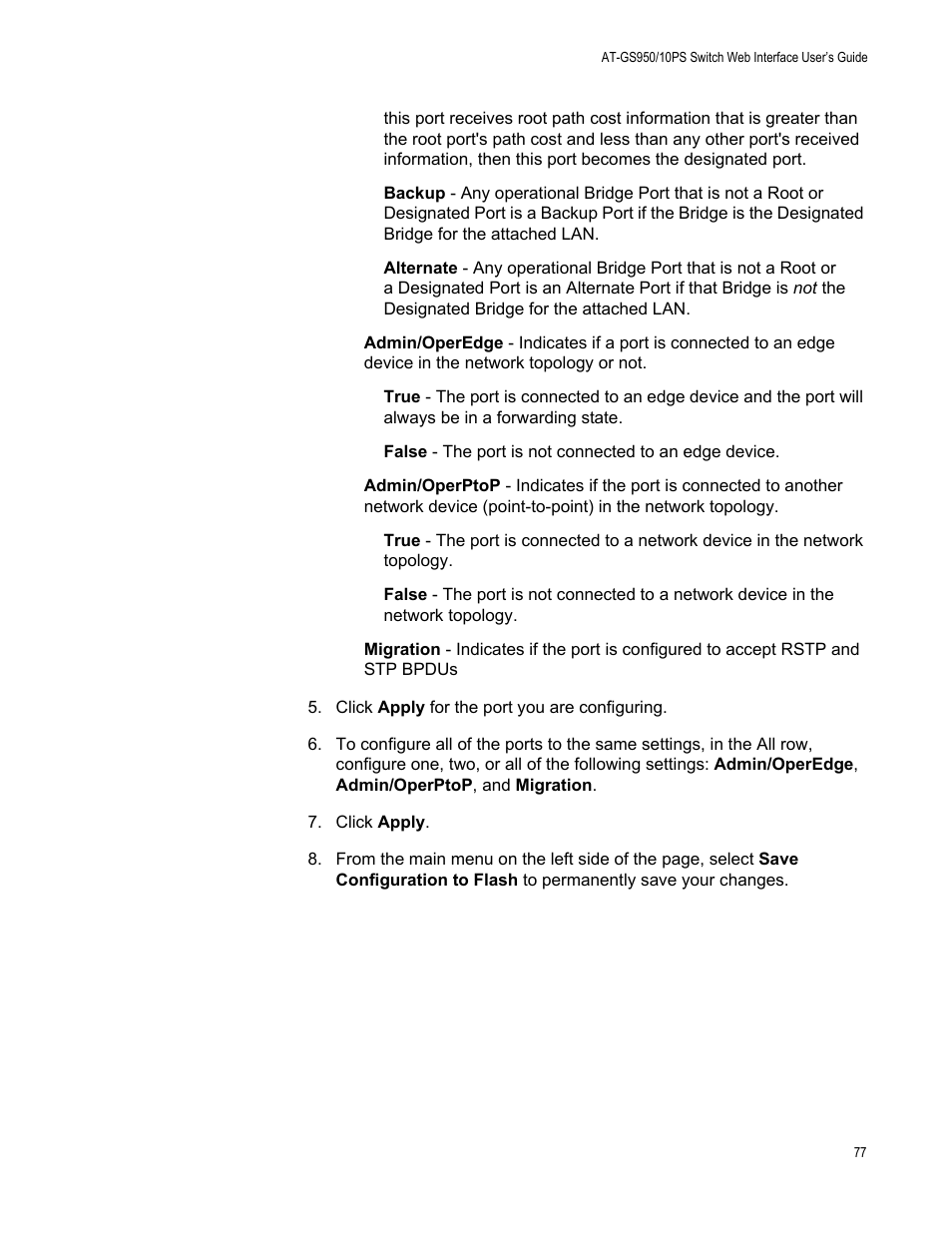 Allied Telesis AT-GS950/10PS User Manual | Page 77 / 386