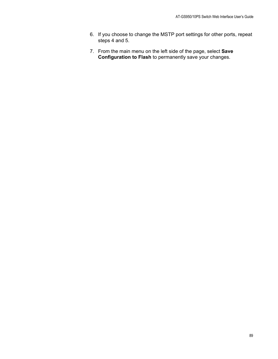 Allied Telesis AT-GS950/10PS User Manual | Page 89 / 386