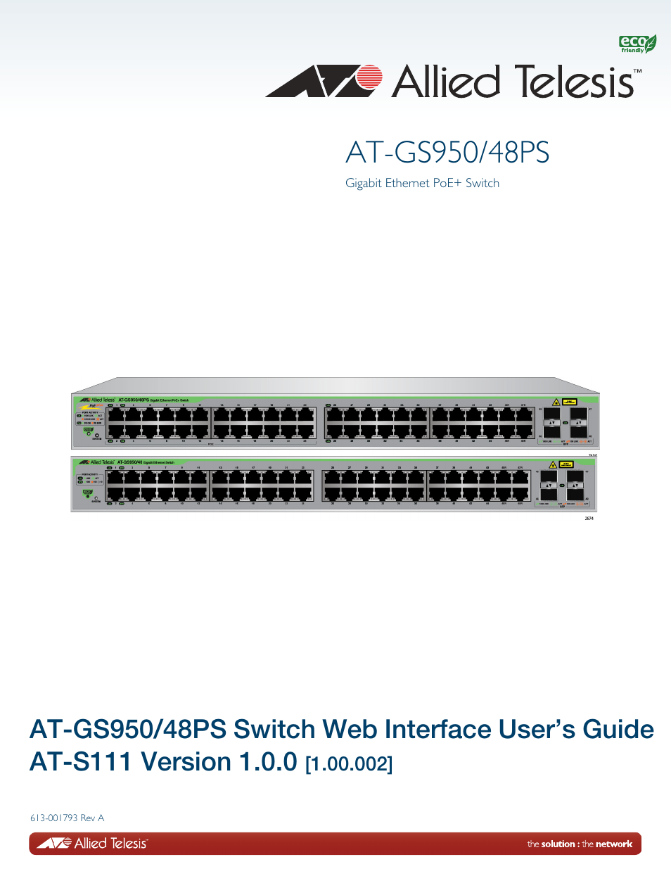 Allied Telesis AT-GS950/48PS User Manual | 386 pages