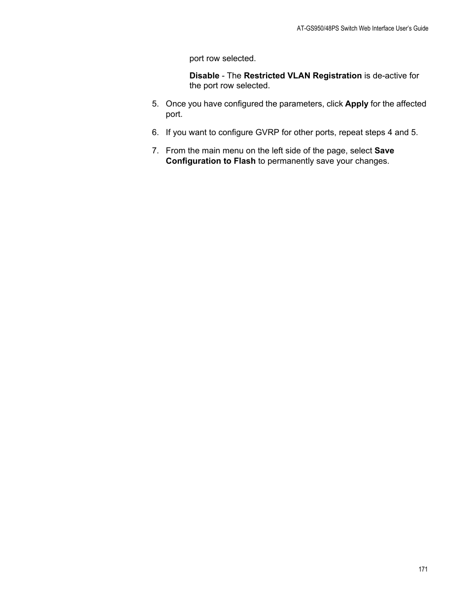 Allied Telesis AT-GS950/48PS User Manual | Page 171 / 386