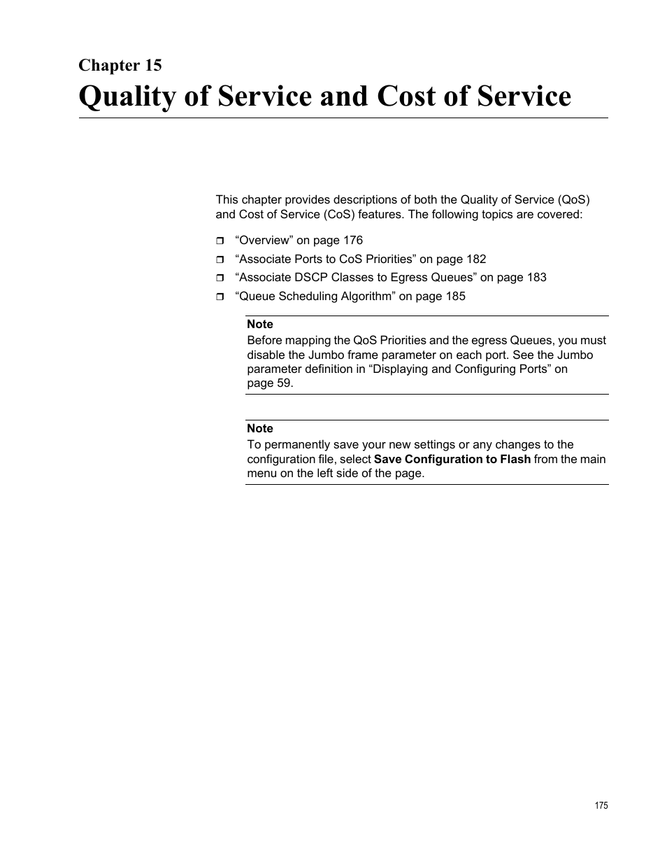 Chapter 15, Quality of service and cost of service, Chapte | Allied Telesis AT-GS950/48PS User Manual | Page 175 / 386