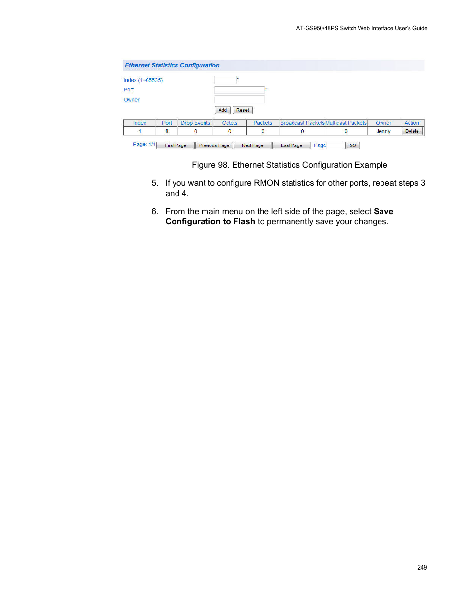 Allied Telesis AT-GS950/48PS User Manual | Page 249 / 386