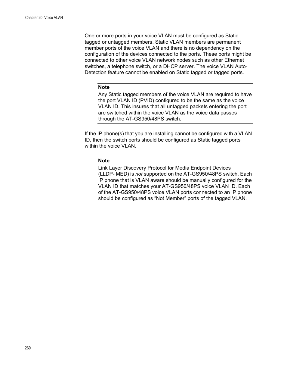 Allied Telesis AT-GS950/48PS User Manual | Page 260 / 386