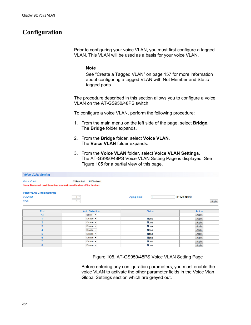 Configuration | Allied Telesis AT-GS950/48PS User Manual | Page 262 / 386
