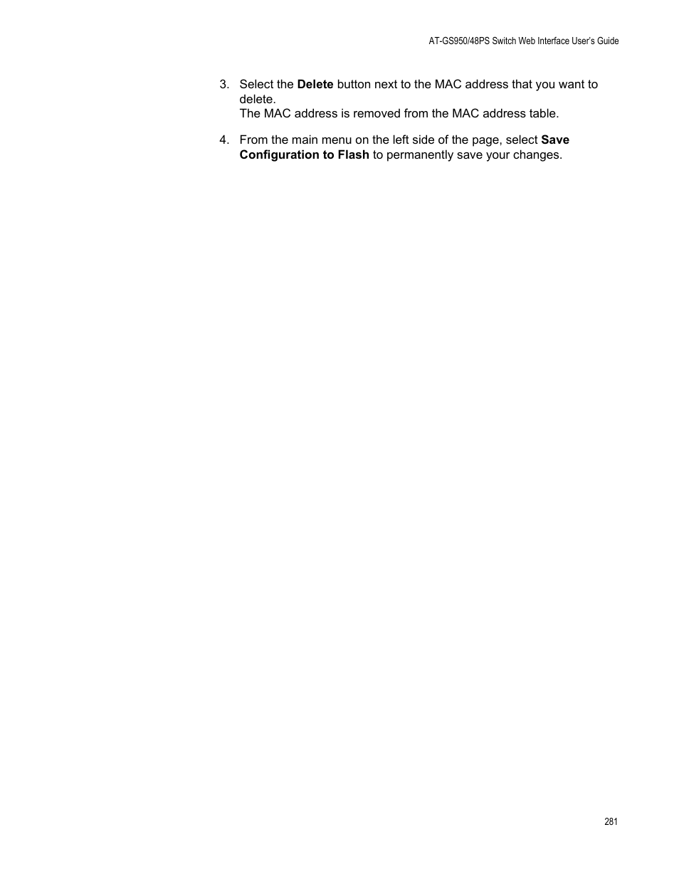 Allied Telesis AT-GS950/48PS User Manual | Page 281 / 386