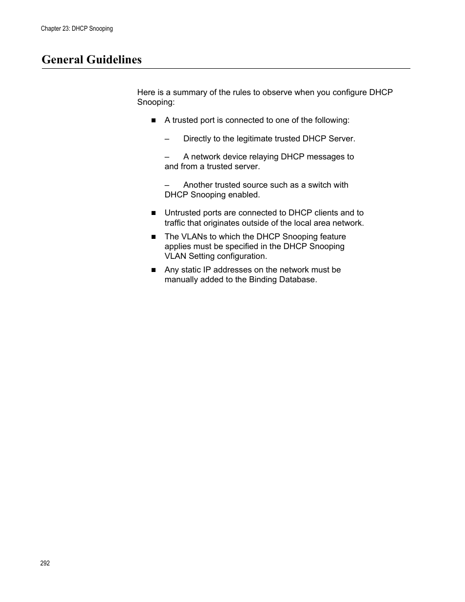 General guidelines | Allied Telesis AT-GS950/48PS User Manual | Page 292 / 386