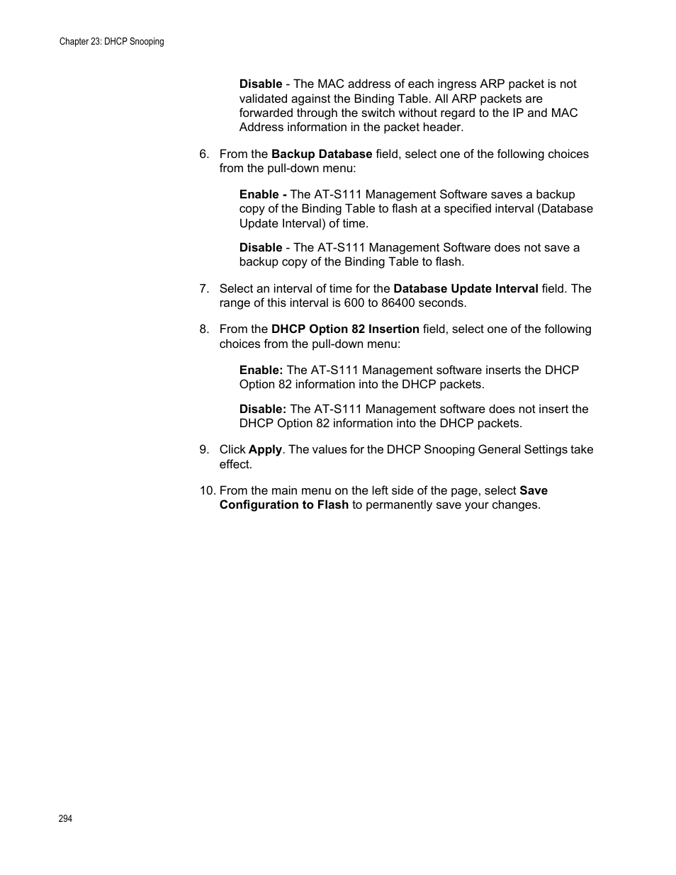 Allied Telesis AT-GS950/48PS User Manual | Page 294 / 386
