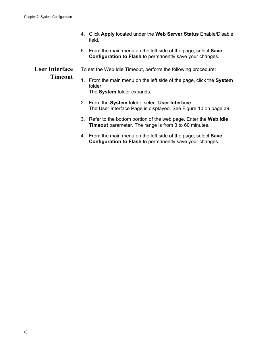 User interface timeout | Allied Telesis AT-GS950/48PS User Manual | Page 40 / 386