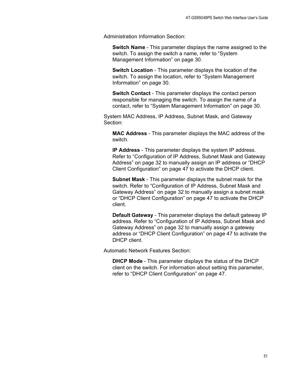 Allied Telesis AT-GS950/48PS User Manual | Page 51 / 386