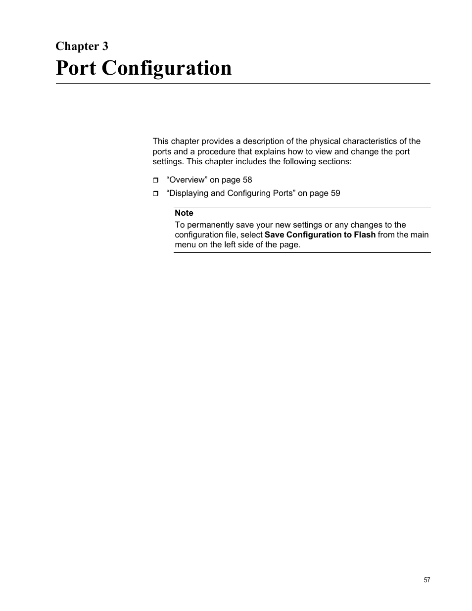 Chapter 3, Port configuration, Chapte | Allied Telesis AT-GS950/48PS User Manual | Page 57 / 386