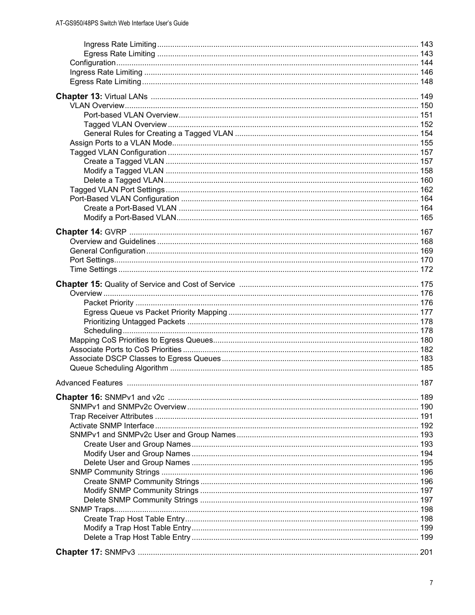Allied Telesis AT-GS950/48PS User Manual | Page 7 / 386