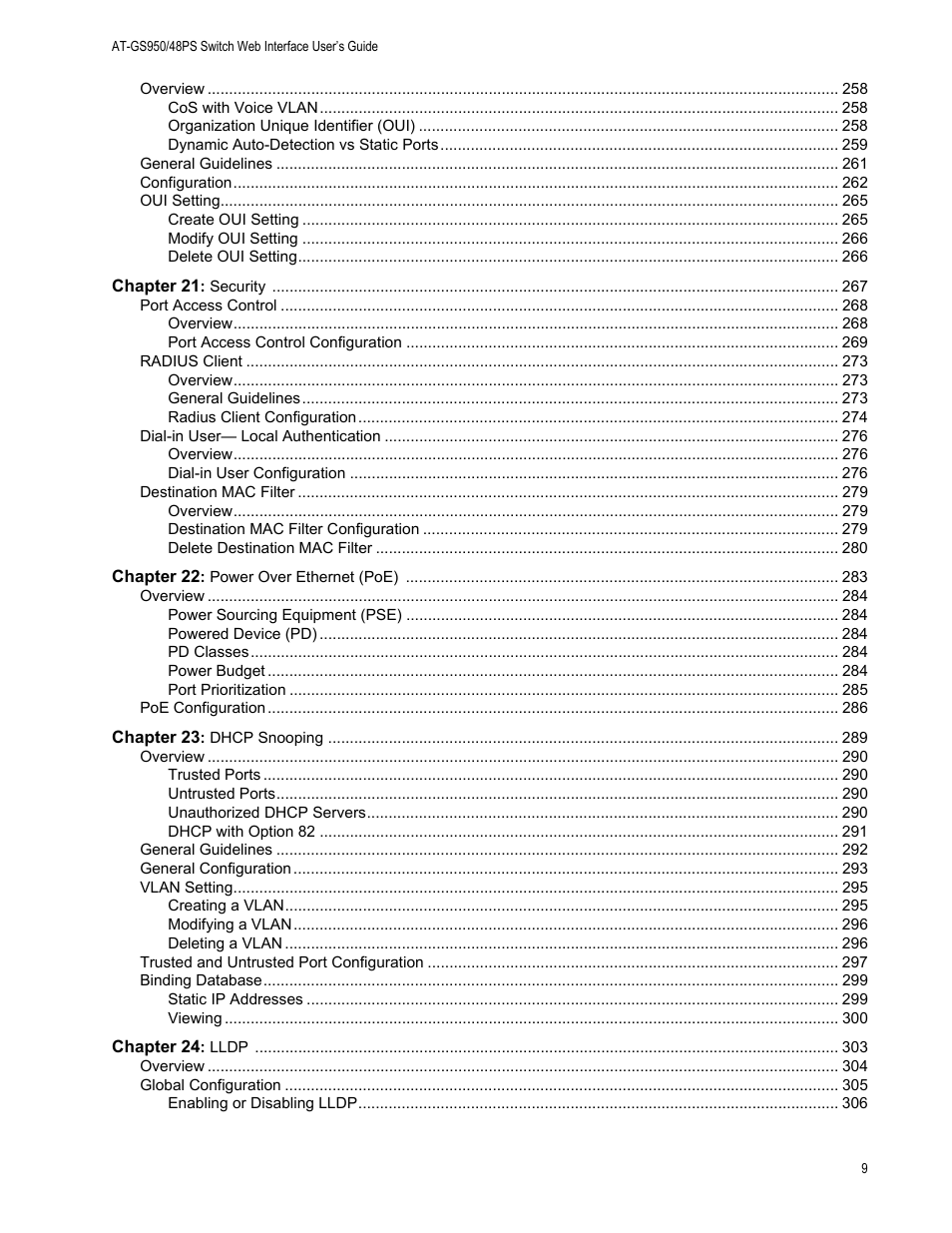 Allied Telesis AT-GS950/48PS User Manual | Page 9 / 386