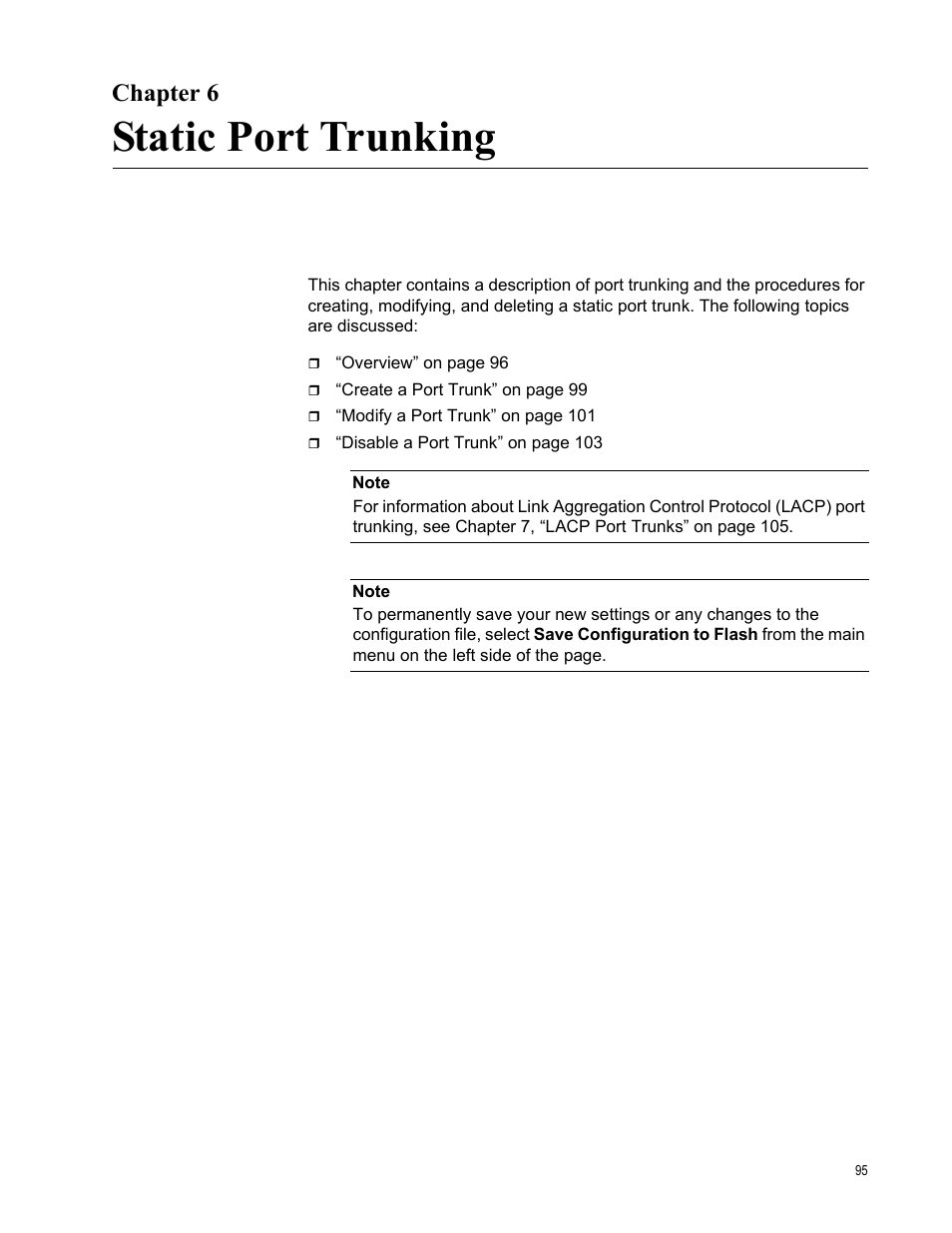 Chapter 6, Static port trunking | Allied Telesis AT-GS950/48PS User Manual | Page 95 / 386
