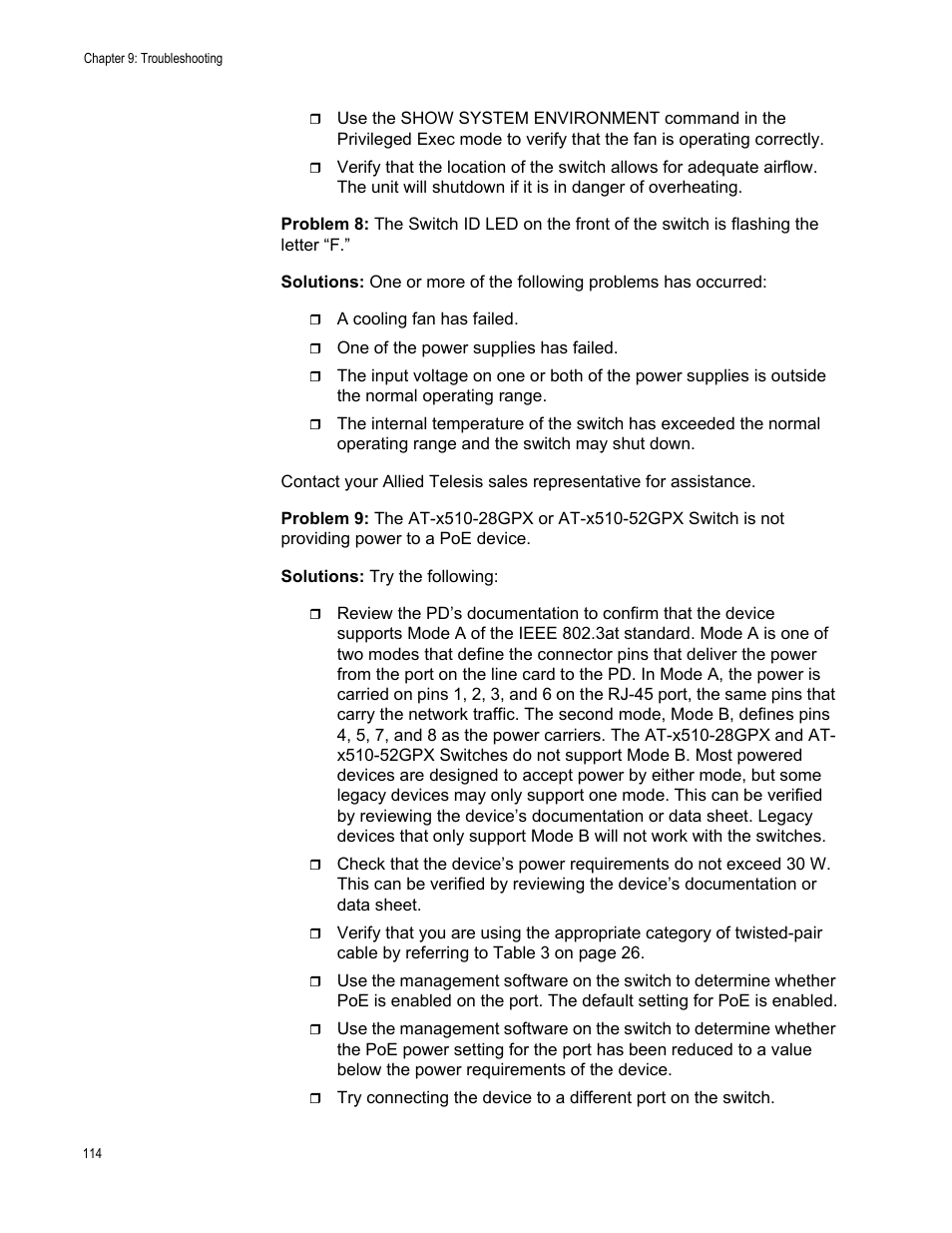 Allied Telesis x510 Series User Manual | Page 114 / 122
