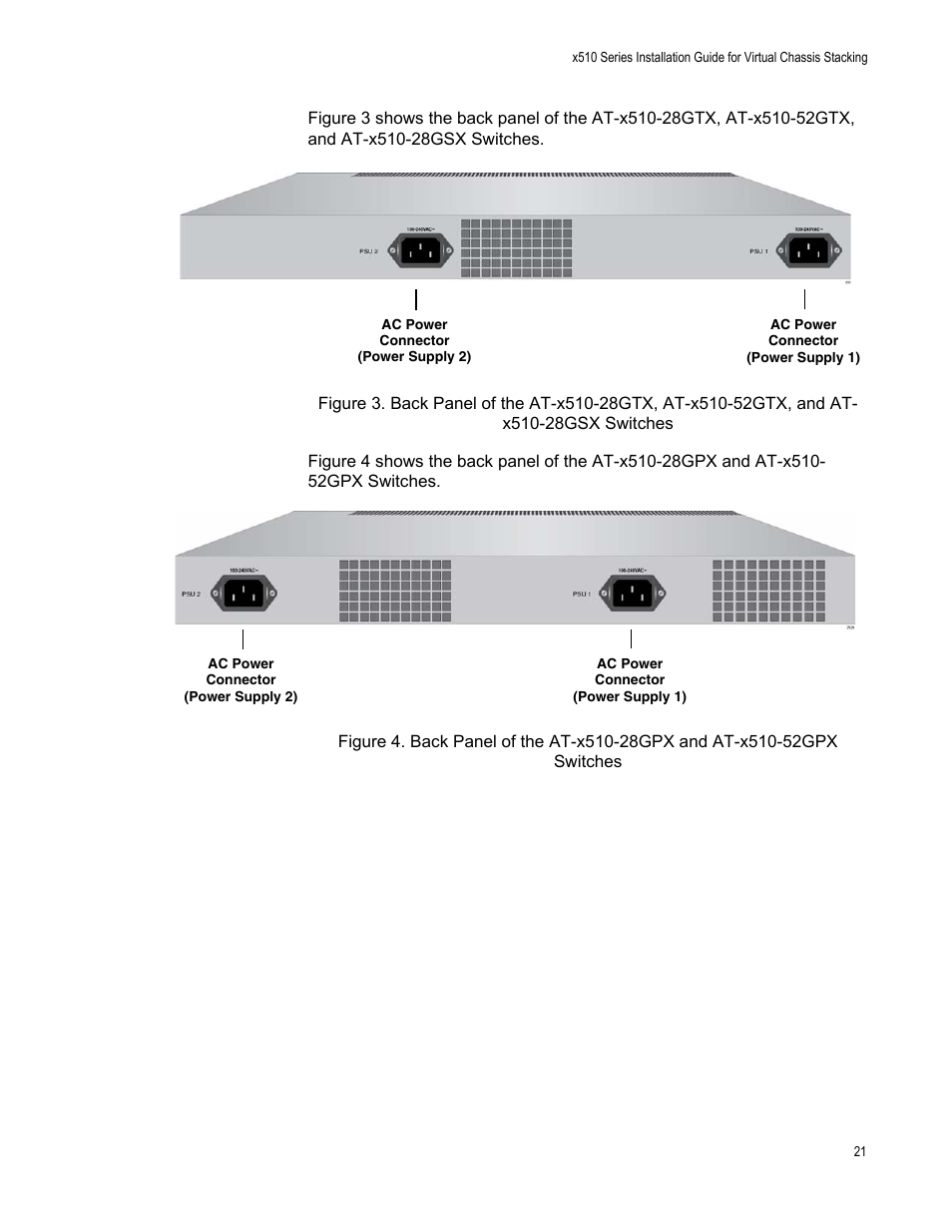 Allied Telesis x510 Series User Manual | Page 21 / 122