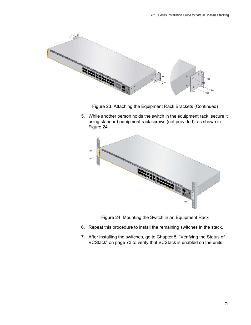 Allied Telesis x510 Series User Manual | Page 71 / 122