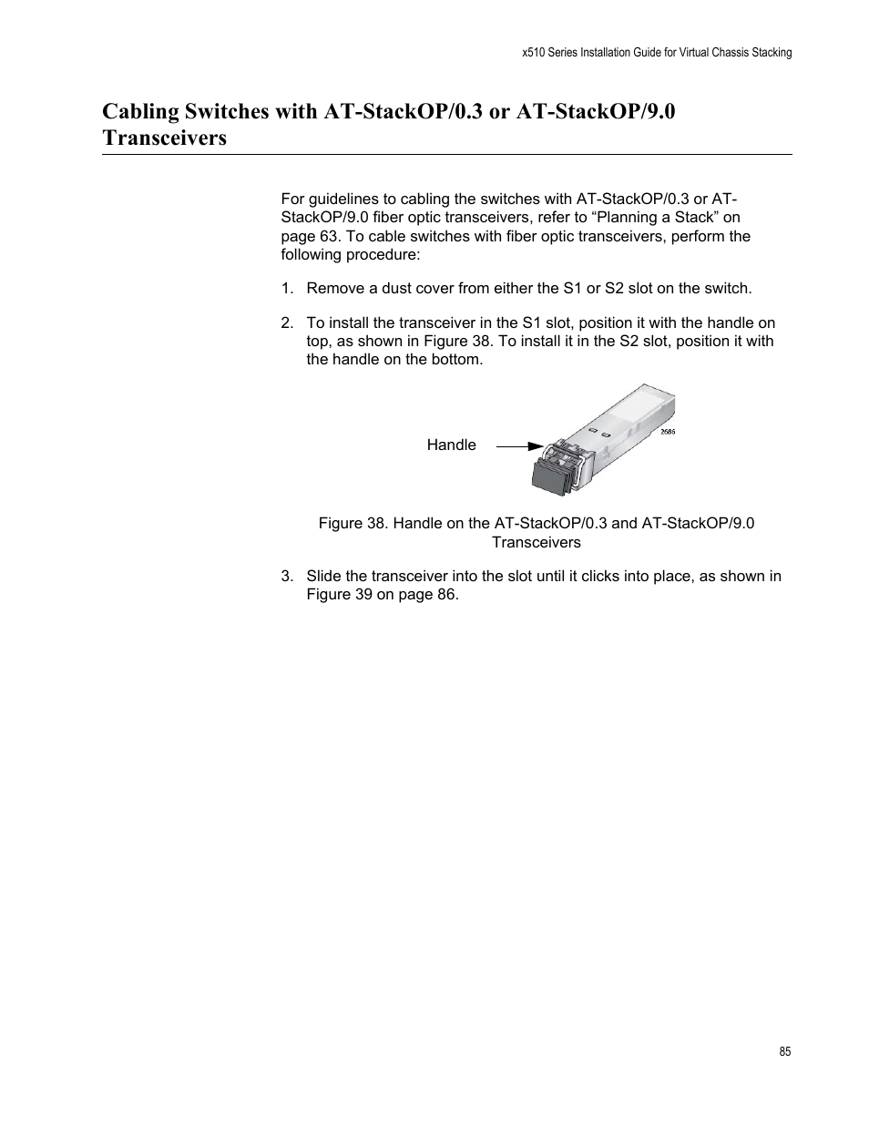 Allied Telesis x510 Series User Manual | Page 85 / 122