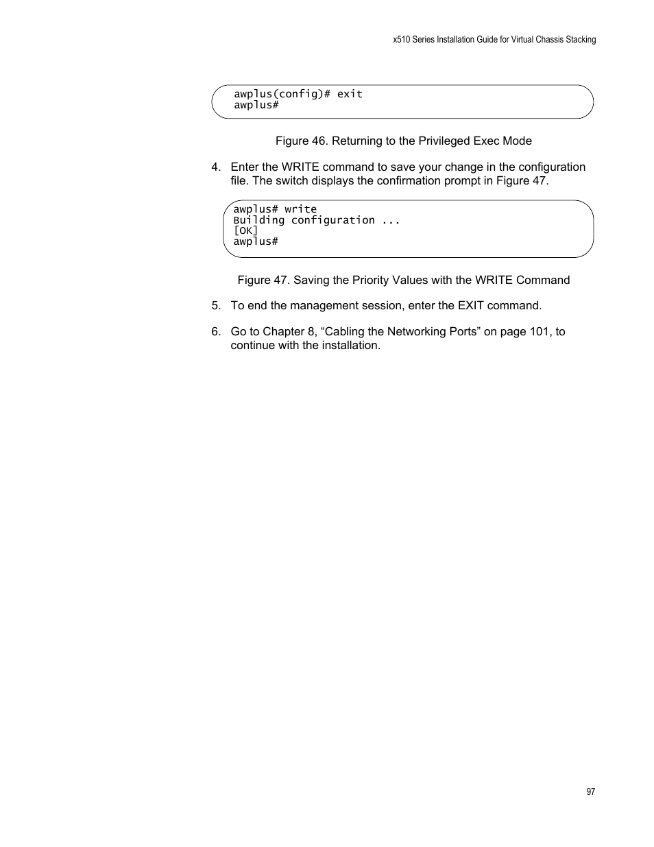 Allied Telesis x510 Series User Manual | Page 97 / 122
