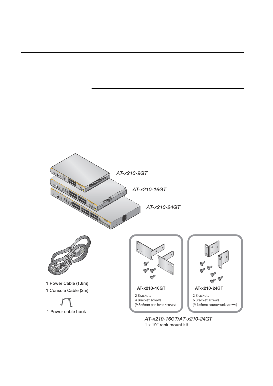 Unpacking the switch | Allied Telesis AT-x210-9GT User Manual | Page 36 / 66