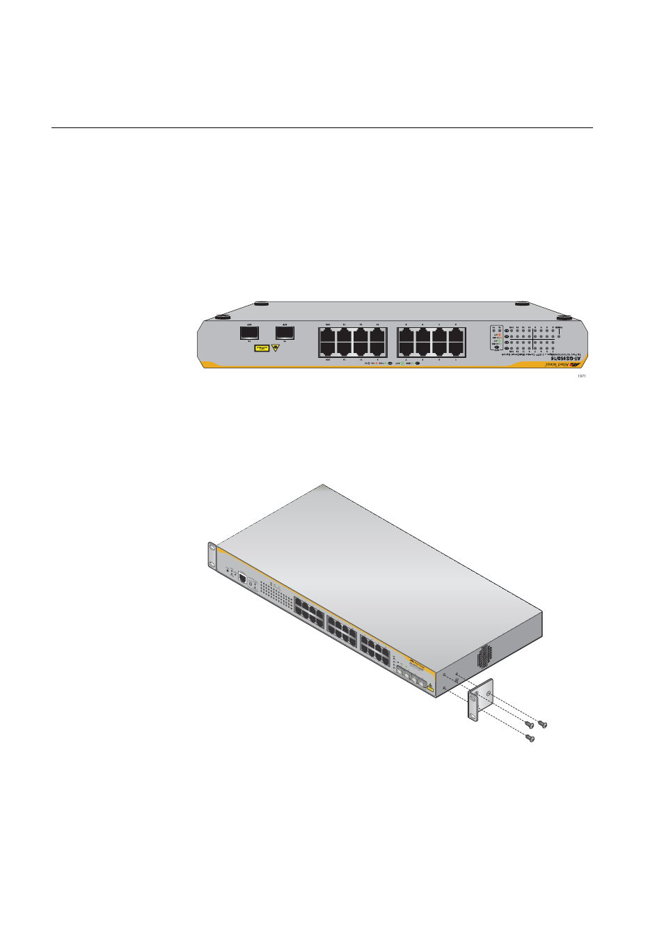 Installing the switch in an equipment rack | Allied Telesis AT-x210-9GT User Manual | Page 38 / 66
