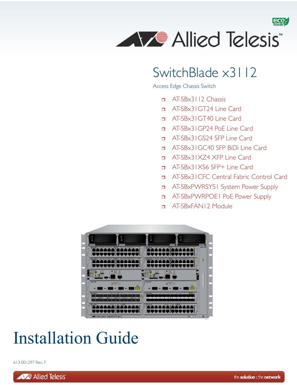 Allied Telesis SwitchBlade x3112 User Manual | 222 pages