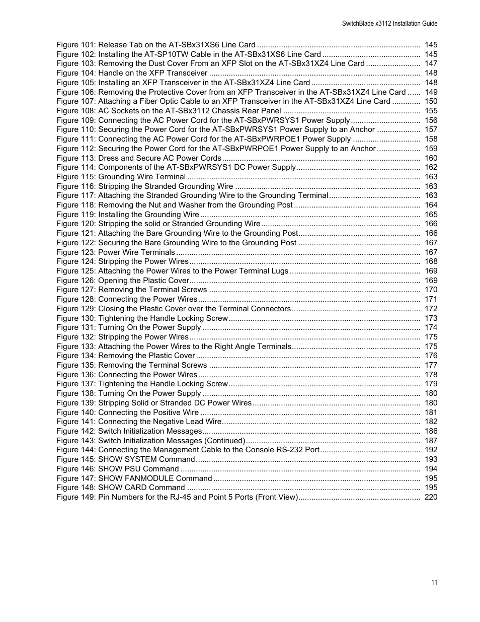 Allied Telesis SwitchBlade x3112 User Manual | Page 11 / 222