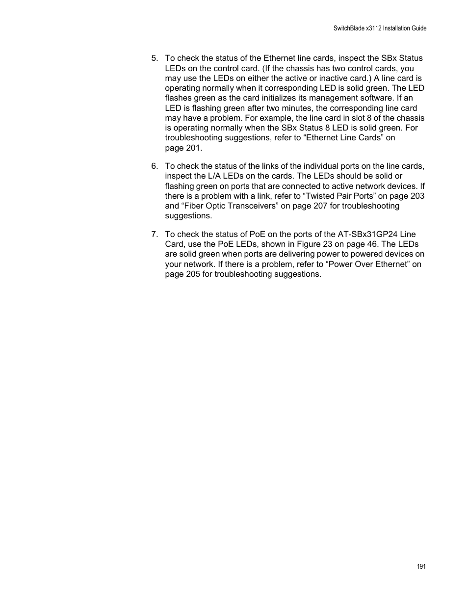 Allied Telesis SwitchBlade x3112 User Manual | Page 191 / 222