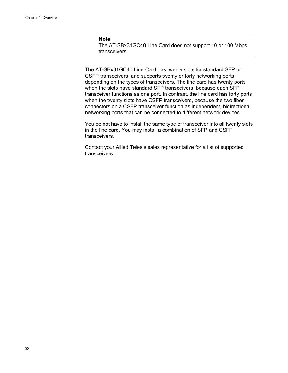 Allied Telesis SwitchBlade x3112 User Manual | Page 32 / 222