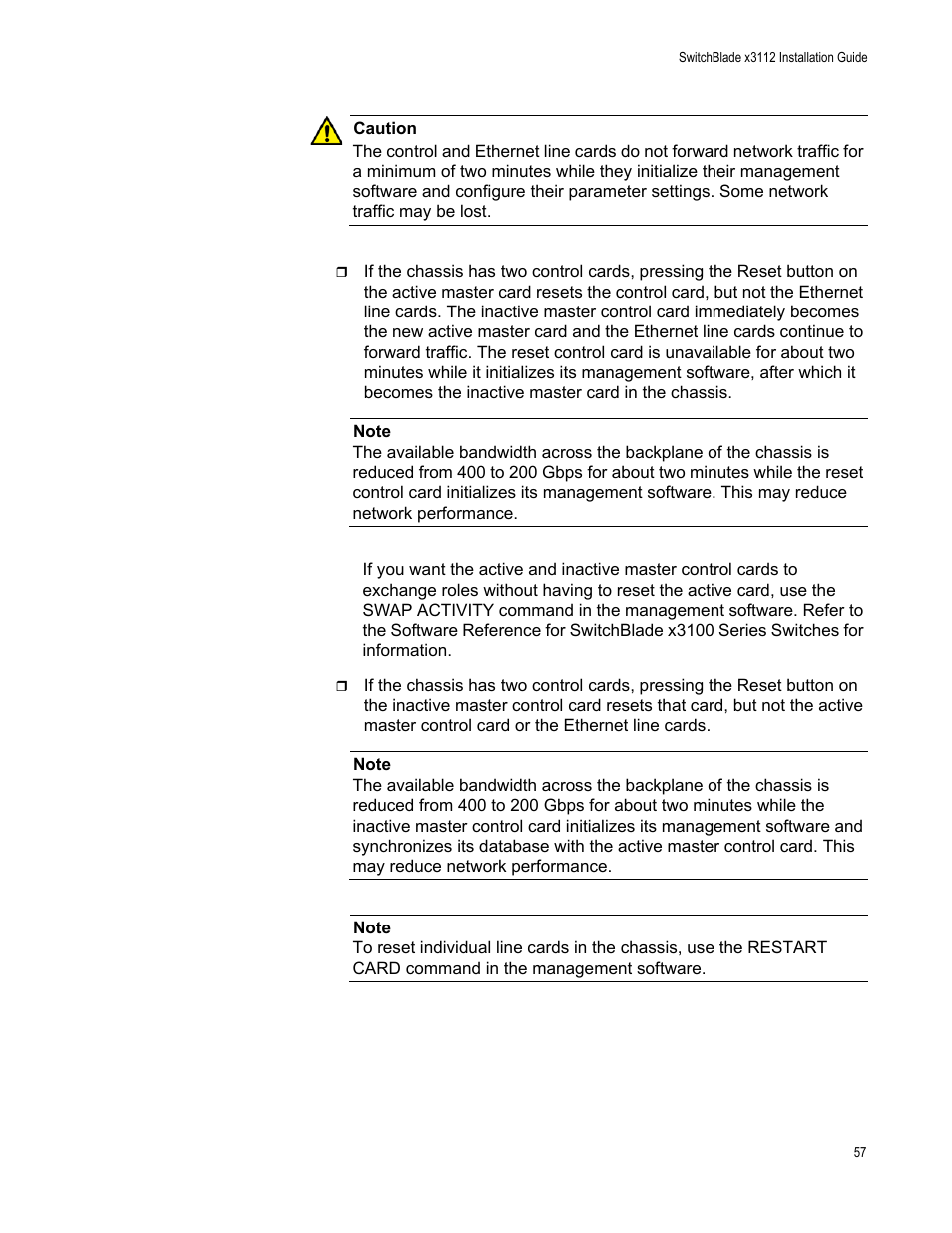 Allied Telesis SwitchBlade x3112 User Manual | Page 57 / 222