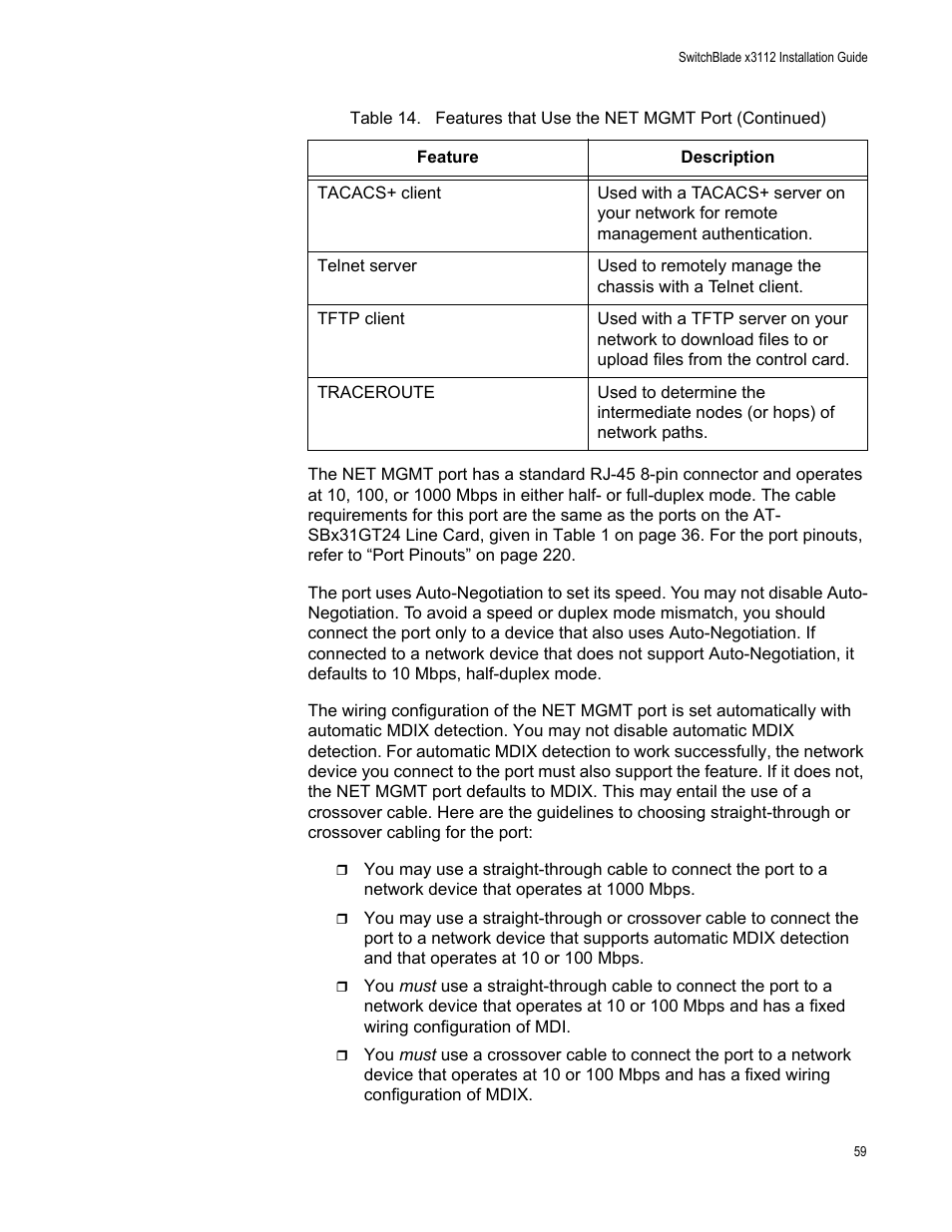 Allied Telesis SwitchBlade x3112 User Manual | Page 59 / 222