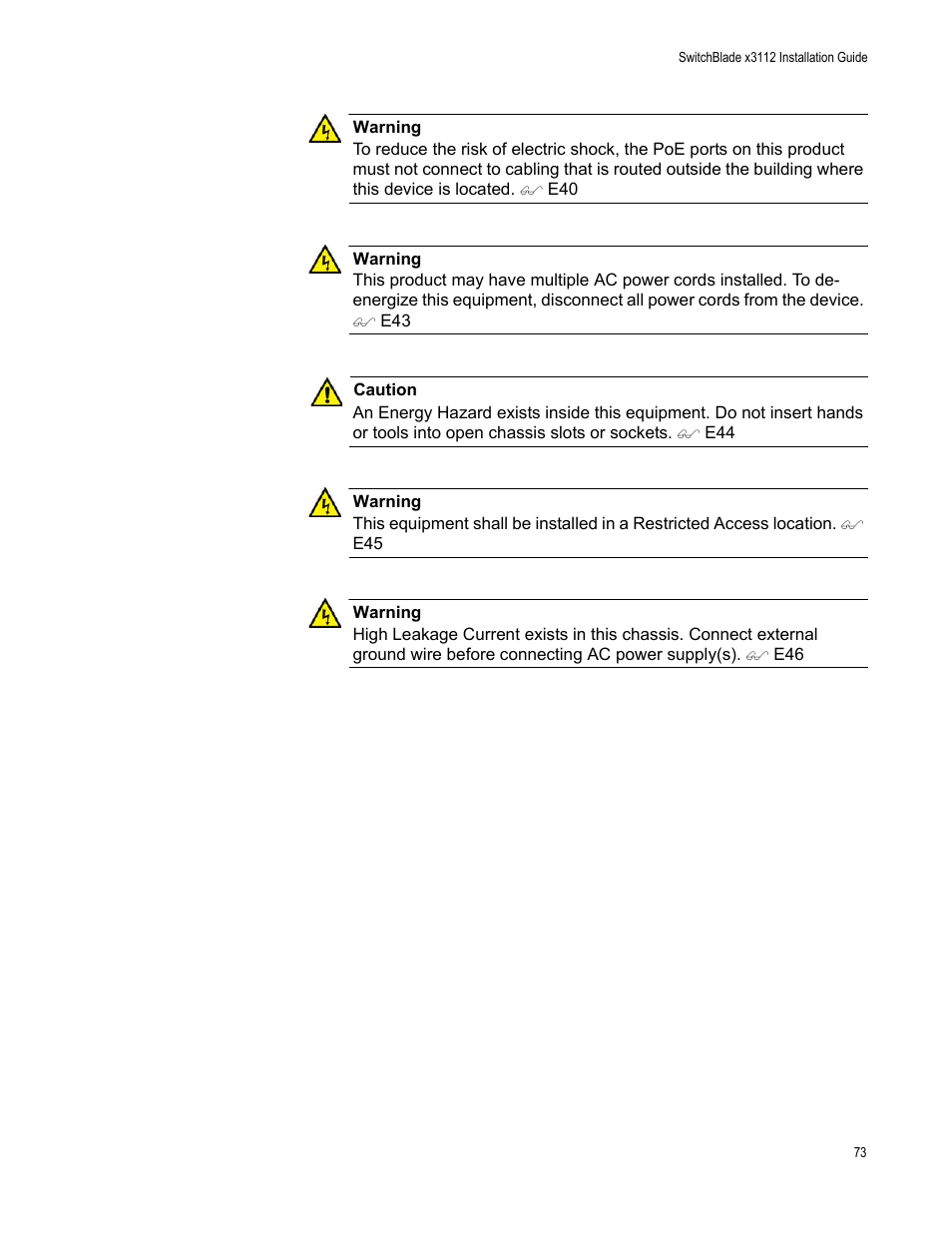 Allied Telesis SwitchBlade x3112 User Manual | Page 73 / 222