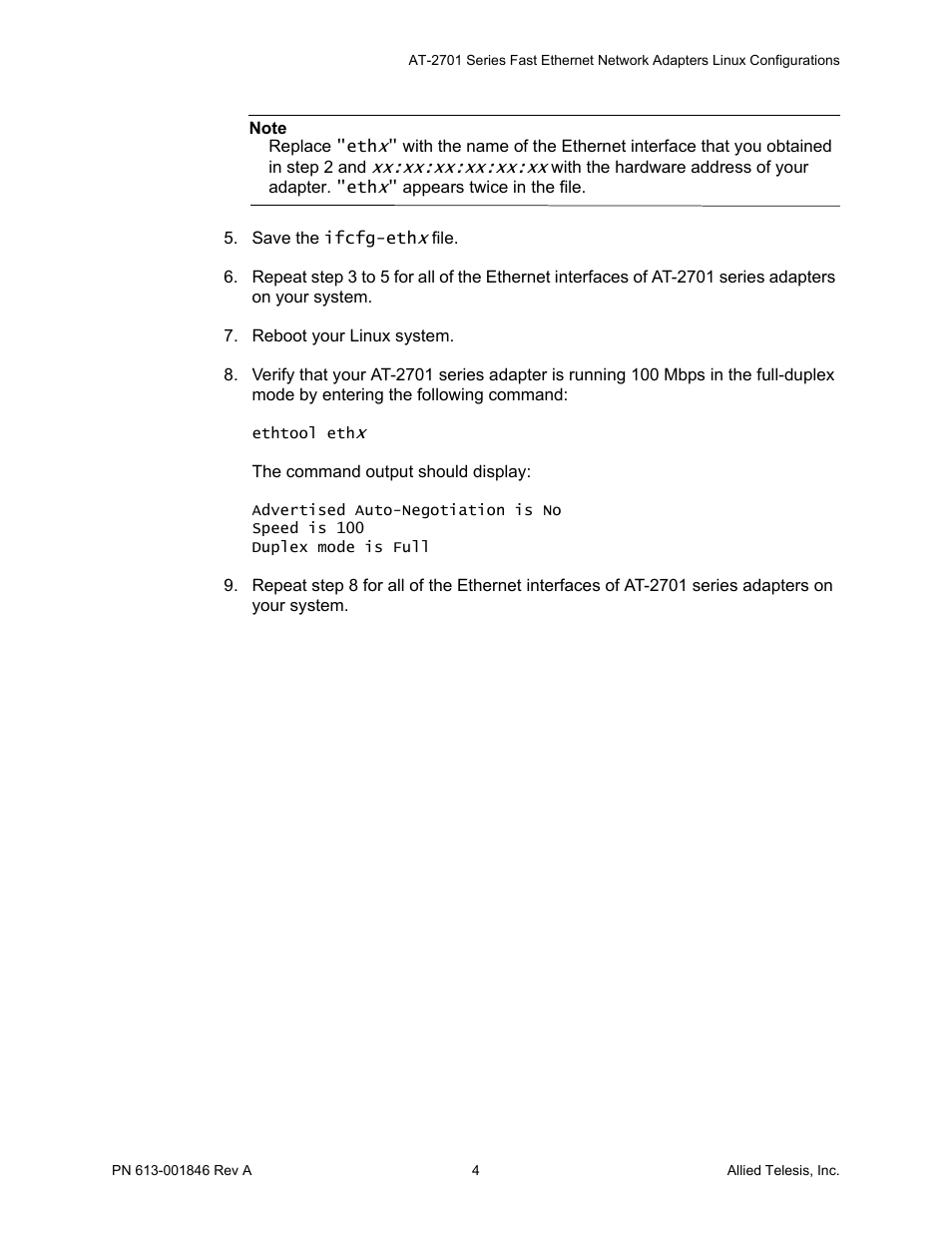 Allied Telesis AT-2701 Series User Manual | Page 4 / 4