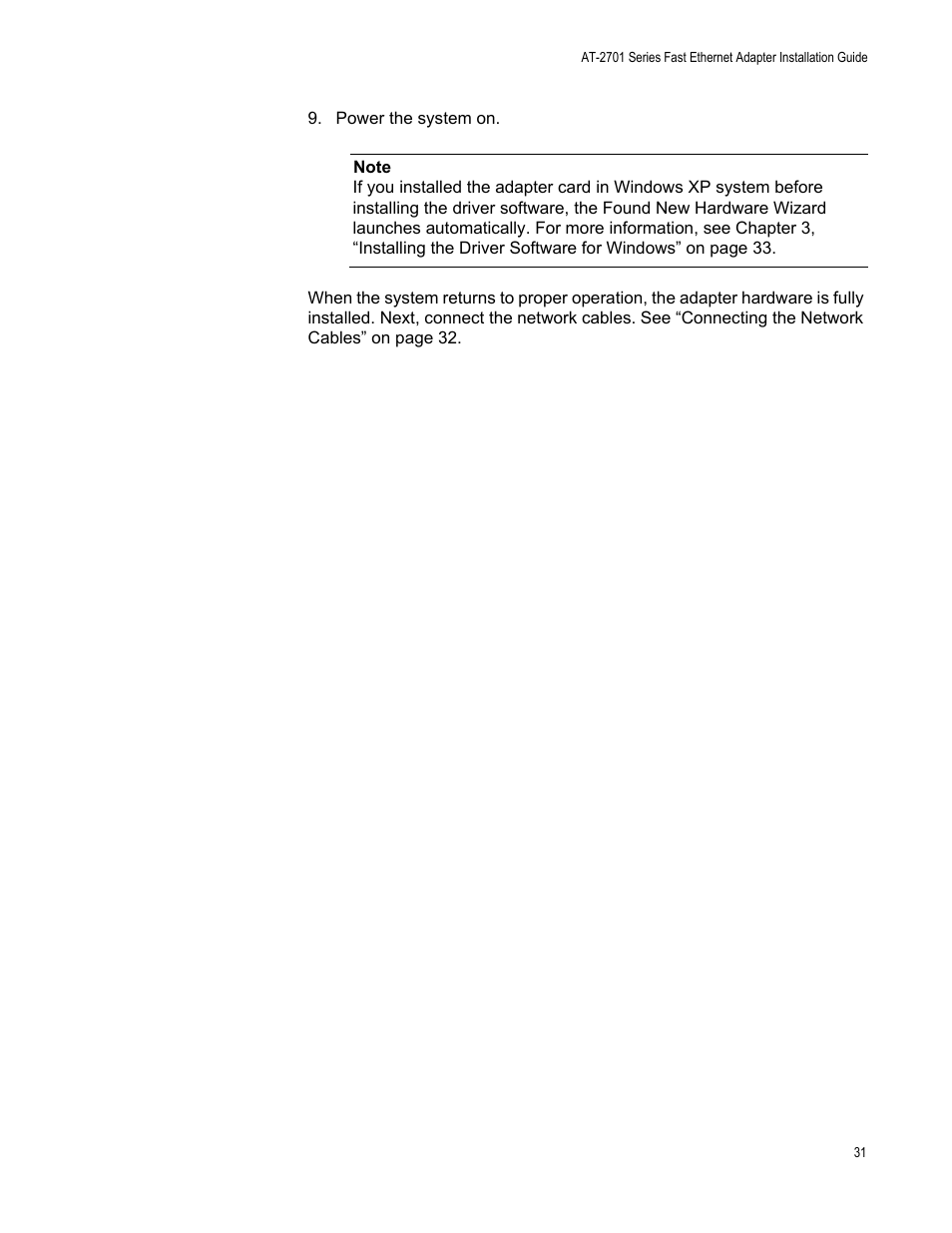 Allied Telesis AT-2701 Series Adapters User Manual | Page 31 / 94